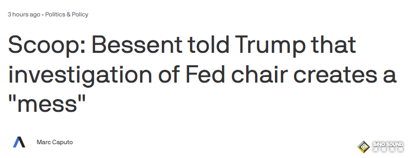 “搞砸了”！貝森特罕見“對特朗普表達不滿”：調查鮑威爾或擾動金融市場，並令其“更不願交權”