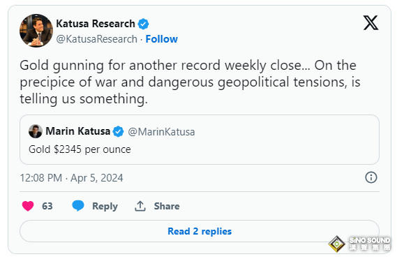 金市展望：金價本周大漲5%，頻刷歷史新高 地緣政治危機還能“助燃”多頭多久？