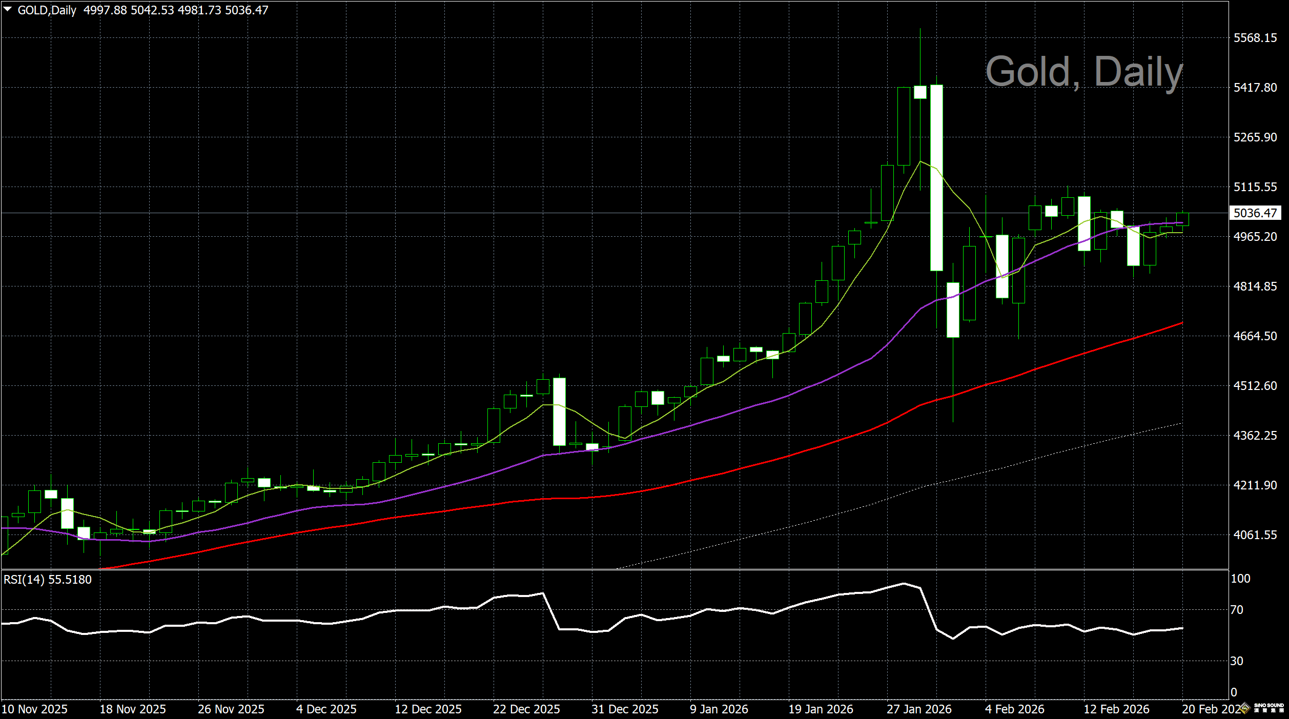 漢聲李義文:[2月20日]金價拾步而上 短期趨勢轉多