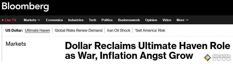 金融市場重大信號！美元突然暴漲：戰爭升級之際，美元重奪終極避險資產地位