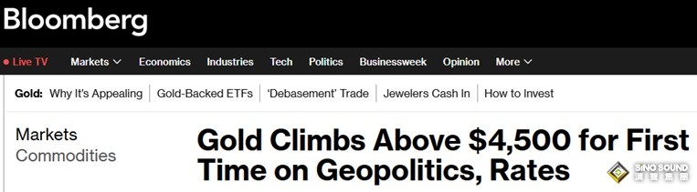 黃金剛剛突然又暴漲！金價有史以來首次突破4500美元 瘋漲的原因是什麼？