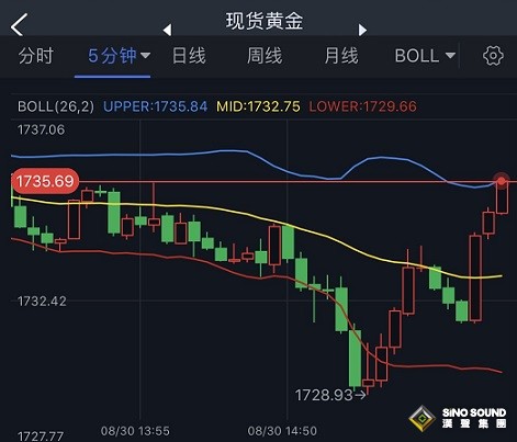 突發行情！美元短線急跌 金價大漲突破1735美元 歐元、英鎊、日元、澳元和黃金最新交易分析