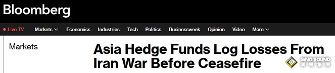 措手不及！彭博獨家：在停火前，伊朗戰爭令亞洲對沖基金損失慘重