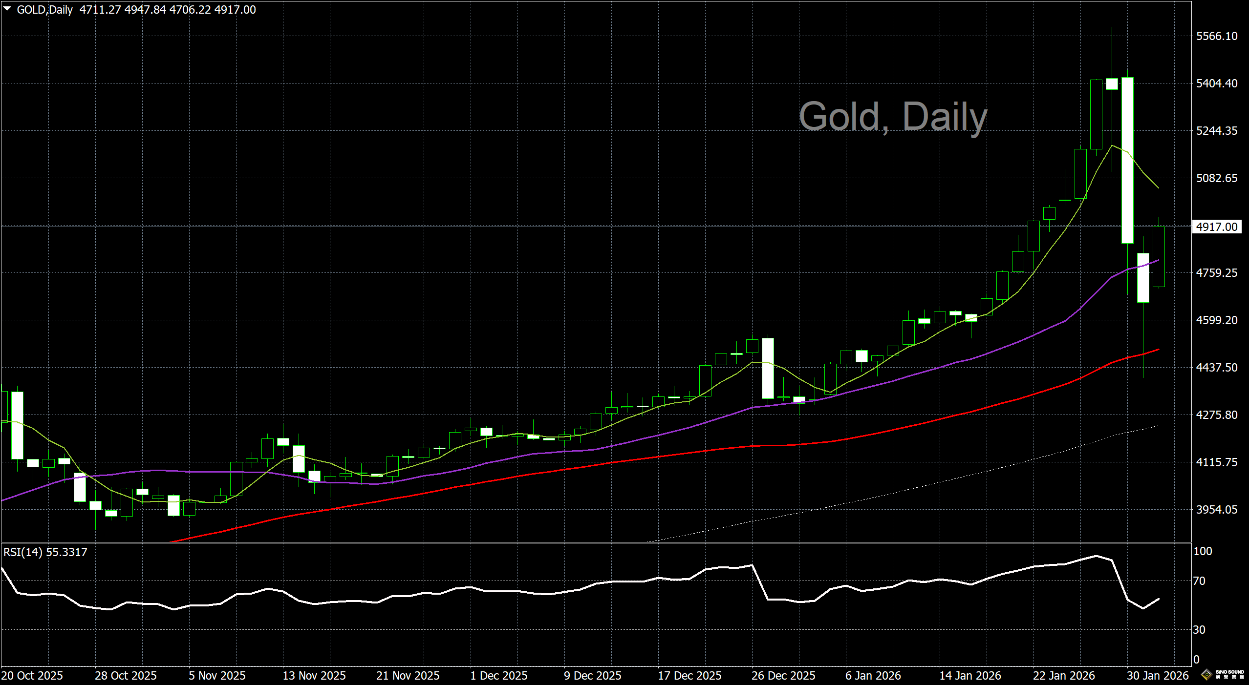 漢聲李義文:[2月3日]多頭力量恢復 黃金絕地反彈